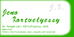 jeno kortvelyessy business card