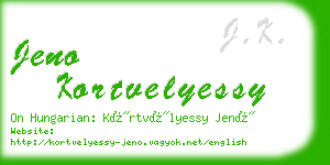 jeno kortvelyessy business card